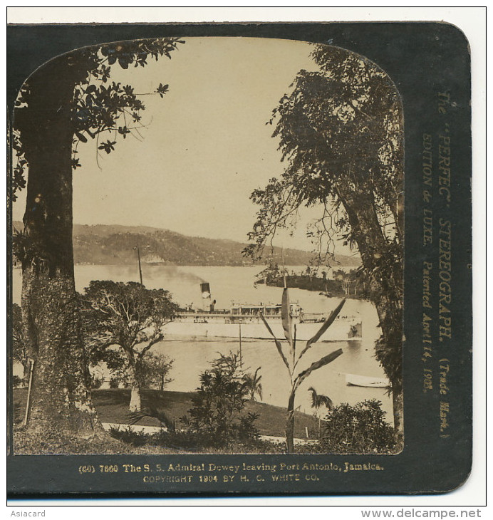 The S.S. Admiral Dewey American Ship Leaving Port Antonio Jamaica Jamaique - Jamaïque