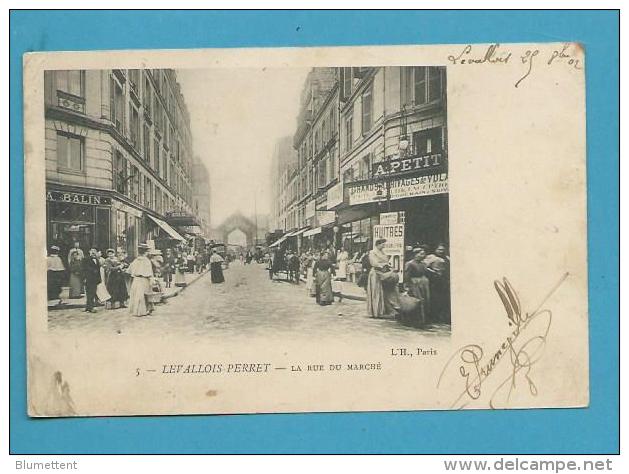 CPA Métier Marchands Ambulants La Rue Du Marché LEVALLOIS PERRET 92 - Levallois Perret