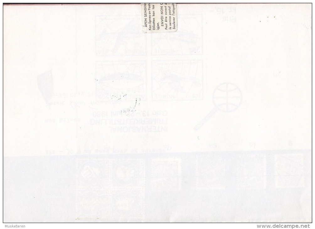 Norway ÅPEN SENDING Envoi Non Close Label ULSTEINVIK 1980 To ODENSE Denmark Flower Blume Stamp (2 Scans) - Cartas & Documentos