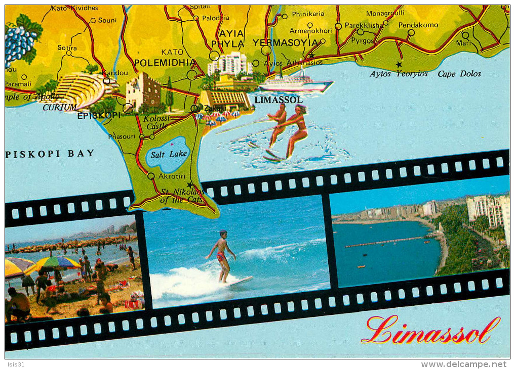 Chypre - Cyprus - Limassol - Multivues - Multiview - Semi Moderne Grand Format - état - Chypre