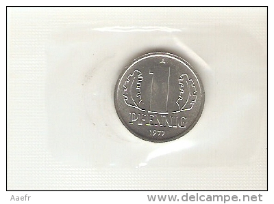 Monnaies - ALLEMAGNE RDA - 1 Pfennig UNC 1977 - 1 Pfennig