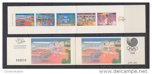 Greece 1988 Olympic Games Booklet ** Mnh (23673A) - Carnets