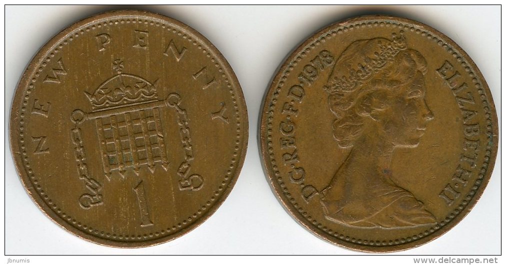 Grande Bretagne Great Britain 1 New Penny 1978 KM 915 - 1 Penny & 1 New Penny