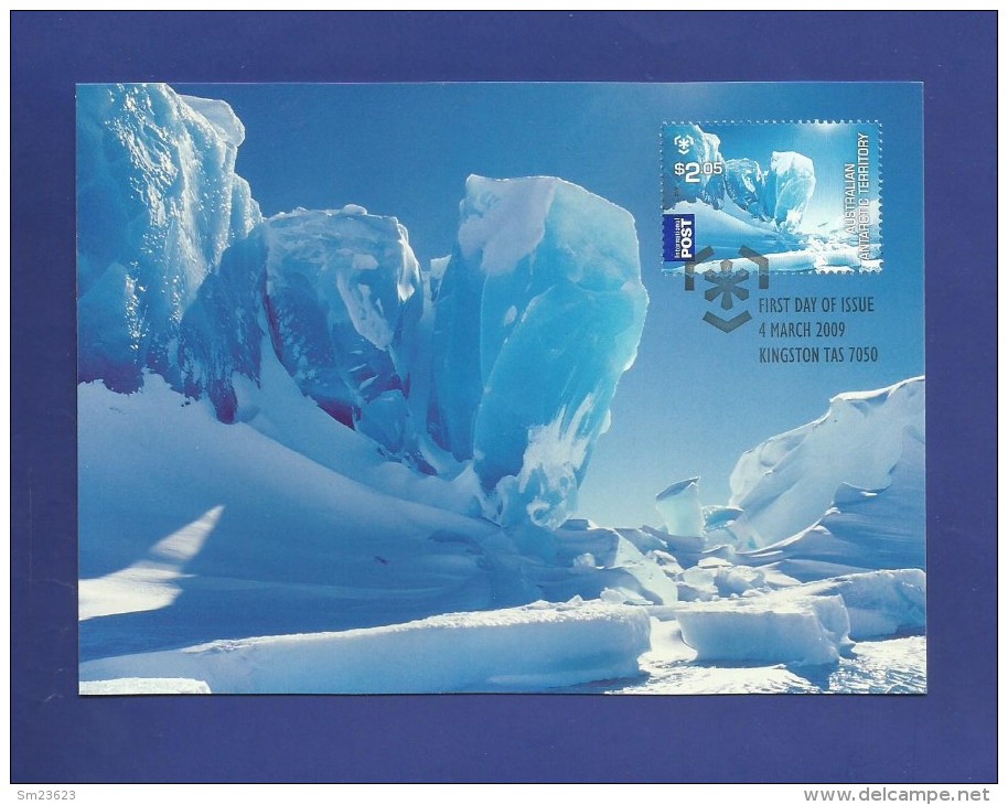 AAT  2009  Mi.Nr. 182 , Poles And Glaciers - Maximum Card - First Day 4 March 2009 - - Cartes-maximum