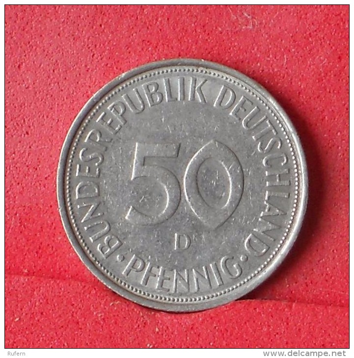 GERMANY FEDERAL REPUBLIK  50  PFENNIG  1972 D   KM# 109,2  -    (Nº12343) - 50 Pfennig