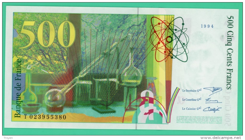 France - 500 Francs - Pierre Et Marie Curie - N° T 023955380 - 1994  -  Neuf - 500 F 1994-2000 ''Pierre En Marie Curie''