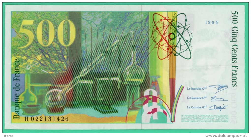 France - 500 Francs - Pierre Et Marie Curie - N° H 022131426 - 1994  -  Neuf - 500 F 1994-2000 ''Pierre En Marie Curie''