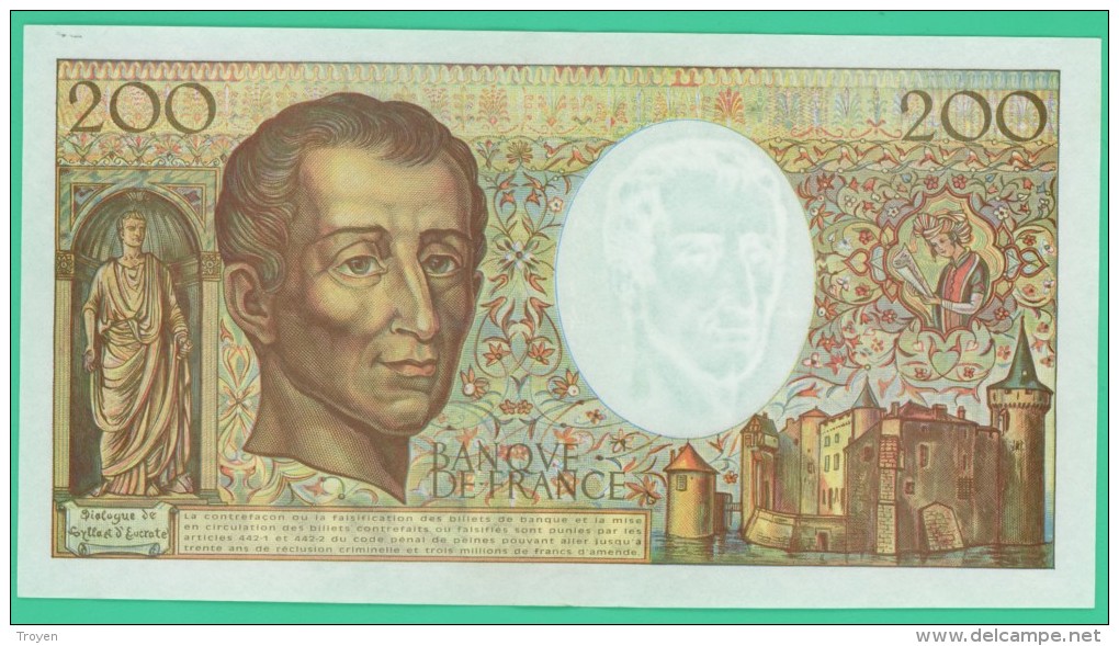 France - 200 Francs - Montesquieu - 1994 - N°. 514363/G.160 - Splendide - - 200 F 1981-1994 ''Montesquieu''