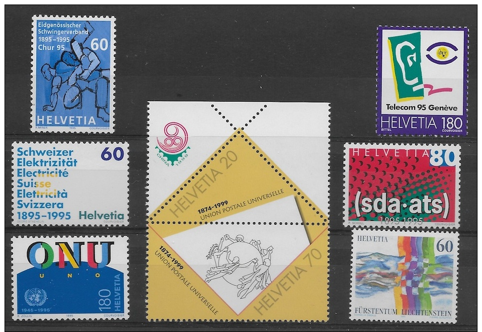 Suisse - Yvert.Lot 8 Timbres ** - Neufs