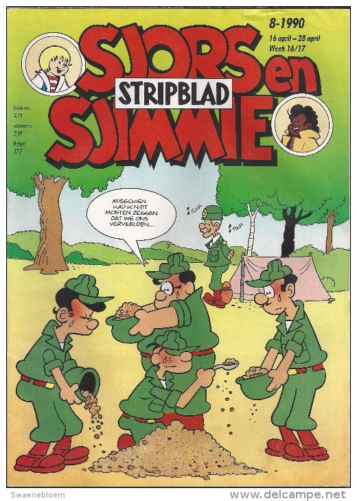 NL.= Stripblad. Sjors En Sjimmie. Nr. 8-1990 - Sjors En Sjimmie