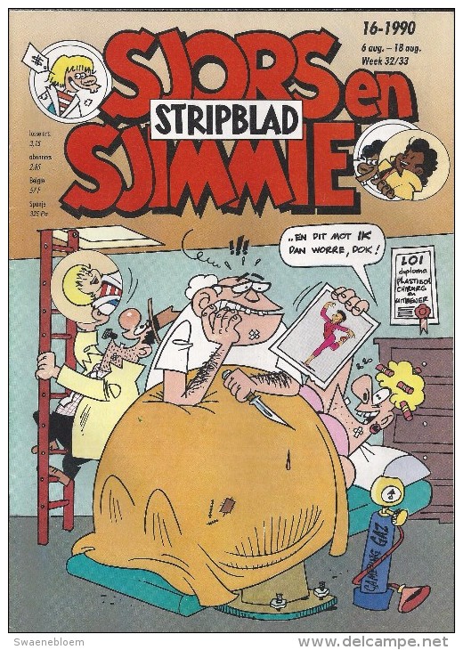 NL.= Stripblad. Sjors En Sjimmie. Nr. 16-1990. - Sjors En Sjimmie