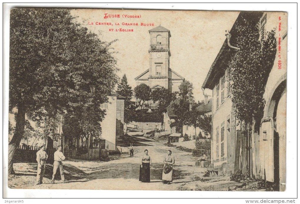 CPA LUSSE (Vosges) - Le Centre, La Grand Route Et L'Eglise - Moussey
