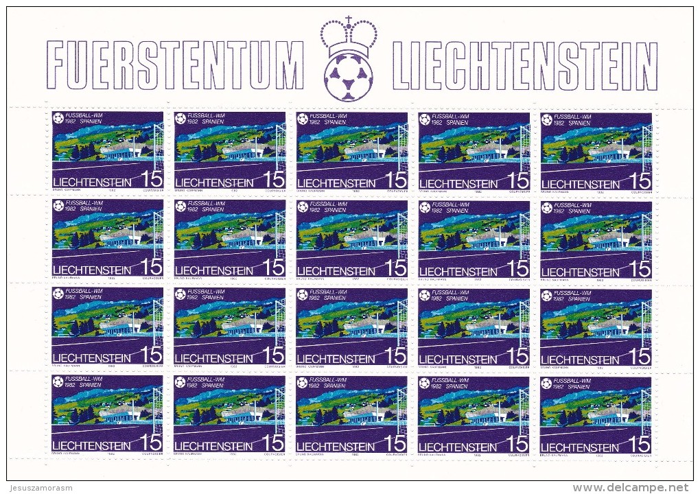 Liechtenstein Nº 740 Al 742 En Minipliegos De 20 Series - 1982 – Espagne