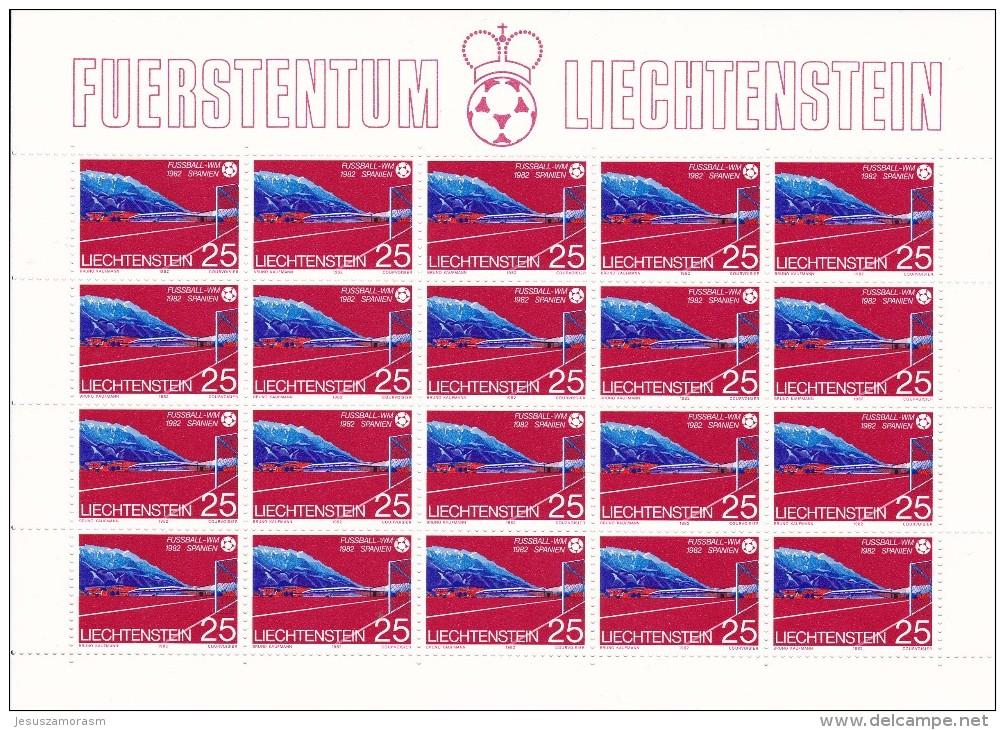 Liechtenstein Nº 740 Al 742 En Minipliegos De 20 Series - 1982 – Espagne