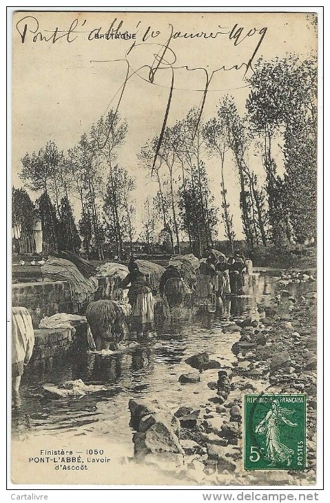 PONT-L'ABBE - Lavoir D'Ascoët. Lavandières - Pont L'Abbe