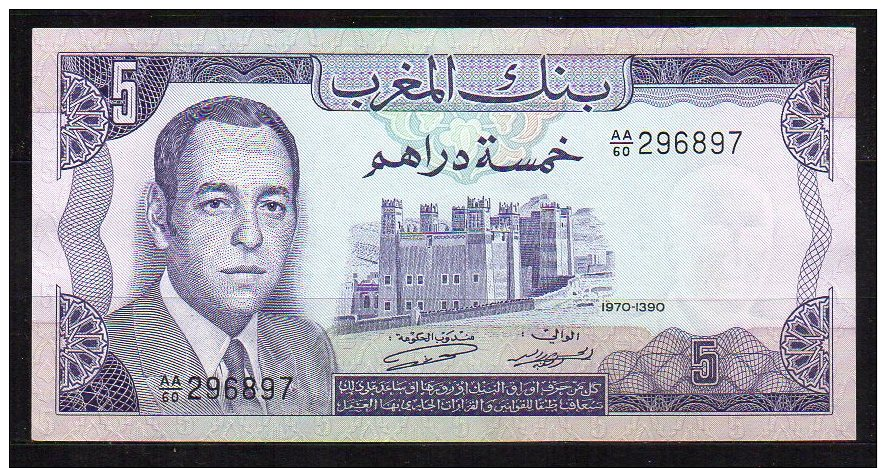 548- Maroc Billet De 5 Dirhams 1970 AA60 Spld+ - Marocco
