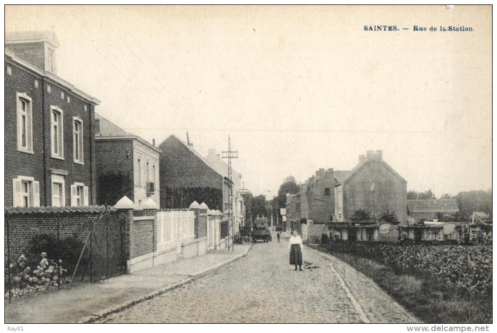 BELGIQUE - BRABANT WALLON - TUBIZE - SAINTES - Rue De La Station. - Tubize