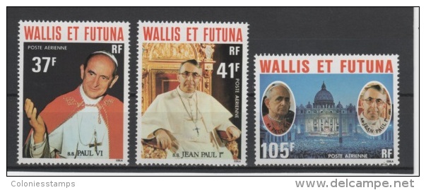 (S1320) WALLIS AND FUTUNA, 1979 (Popes Paul VI And John Paul I). Complete Set. Mi ## 325-327. MNH** - Unused Stamps