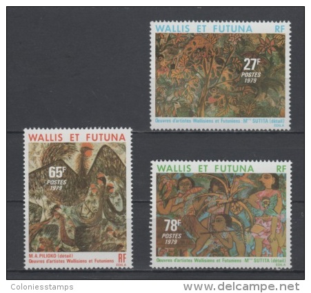 (S1322) WALLIS AND FUTUNA, 1979 (Paintings By Local Artists). Complete Set. Mi ## 358-360. MNH** - Unused Stamps