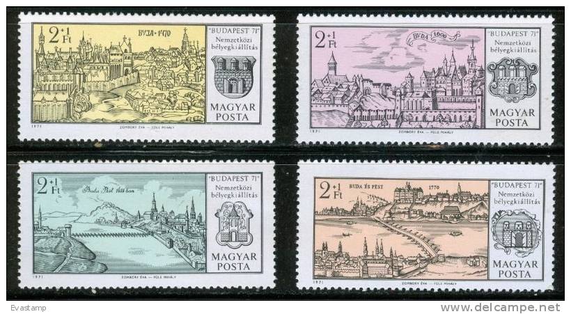 HUNGARY - 1971. Budapest '71 Intl.Stamp Exhibition Cpl.Set Mi: 2646-2649.MNH!!  3.50EUR - Ungebraucht