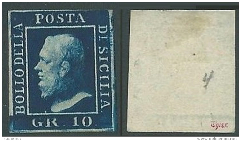 1859 SICILIA EFFIGIE 10 GR SENZA GOMMA - A123 - Sicilië