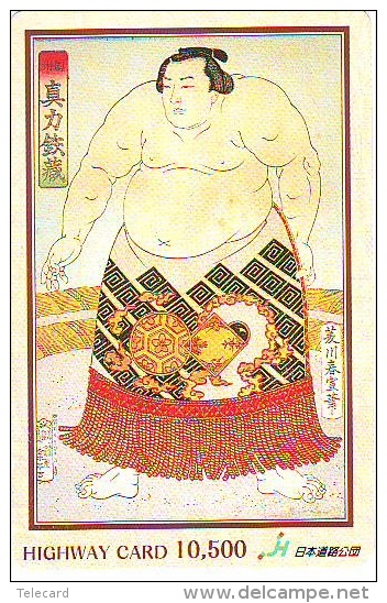 Télécarte  Japon * SUMO (708)  LUTTE  LUTTEURS WORSTELEN * JUDO * Kampf Wrestling *  LUCHA * PHONECARD JAPAN * - Sport