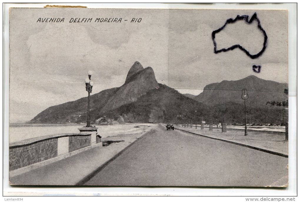 - Brazil - Bresil - RIO DE JANERO -Avenida Delfim Moreira, Petit Format, Belle, écrite, Timbre, TBE, Scans. - Rio De Janeiro