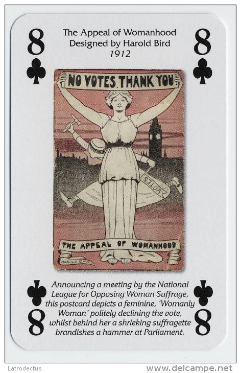 Play Card - Votes For Women - The Appeal Of Womanhood - Cartes à Jouer Classiques