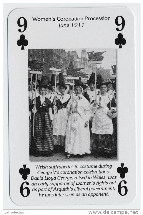 Play Card - Votes For Women - Women's Coronation Procession June 1911 - Carte Da Gioco