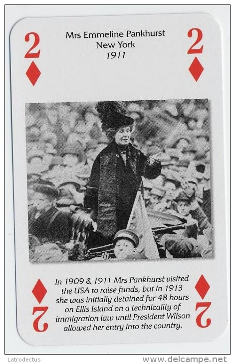 Play Card - Votes For Women - Mrs. Emmeline Pankhurst, New York, 1911 - Kartenspiele (traditionell)