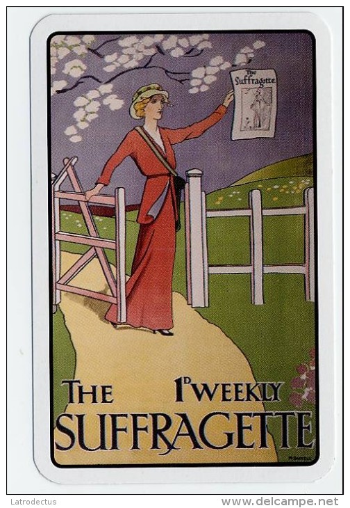 Play Card - Votes For Women - NUWSS Souvenir Paper Handkerchief 1908 - Kartenspiele (traditionell)