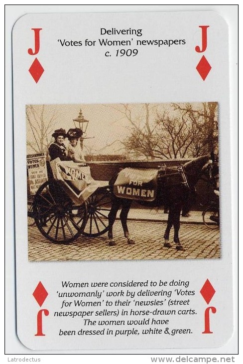 Play Card - Votes For Women - Delivering 'Votes For Women' Newspapers - Kartenspiele (traditionell)