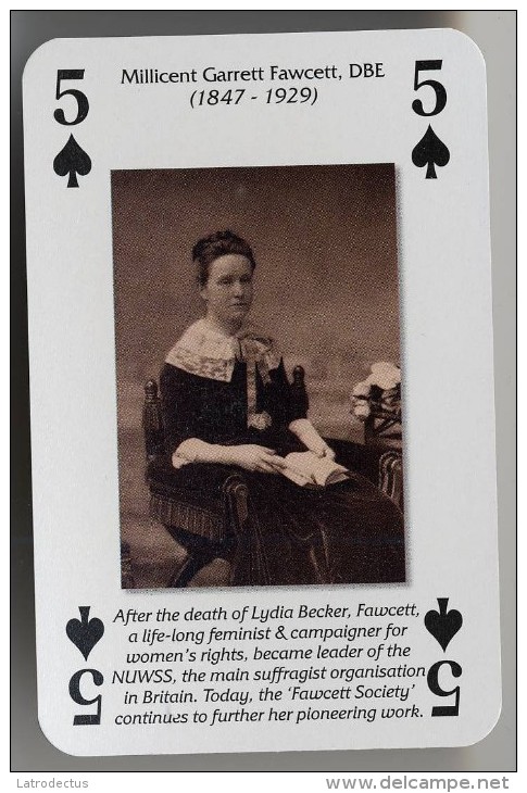 Play Card - Votes For Women - Millicent Garrett Fawcett, DBE - Kartenspiele (traditionell)