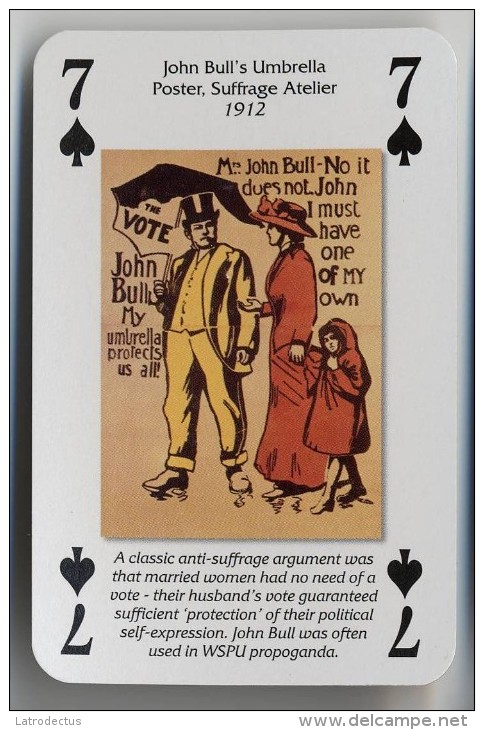 Play Card - Votes For Women - John Bull's Umbrella Poster - Kartenspiele (traditionell)