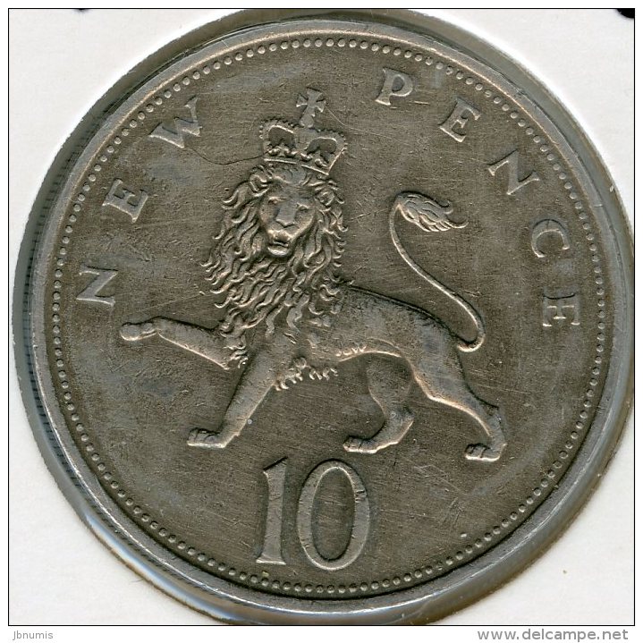 Grande Bretagne Great Britain 10 New Pence 1971 KM 912 - 10 Pence & 10 New Pence