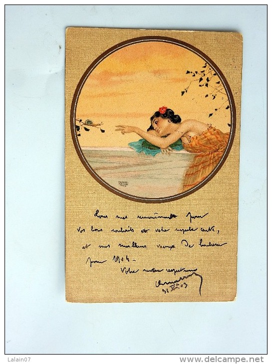 Carte Postale Ancienne : Raphael KIRCHNER : Fables 2, 1903 - Kirchner, Raphael