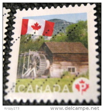 Canada 2010 Flag Over Historic Mills Keremeos Grist Mill P - Used - Used Stamps