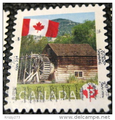 Canada 2010 Flag Over Historic Mills Keremeos Grist Mill P - Used - Gebruikt