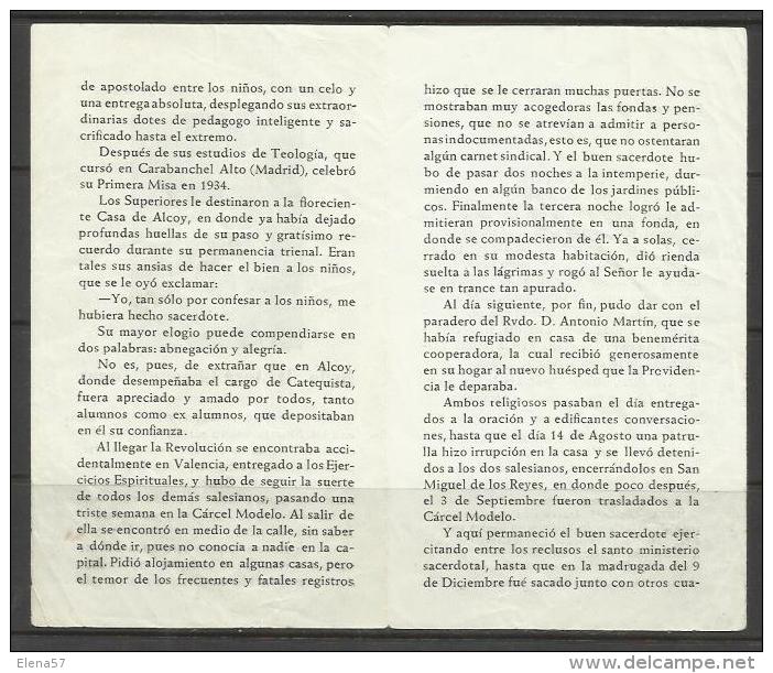 Q58-DOCUMENTO 4  MARTIRES SALESIANOS ,FUERON INMOLADOS ALODIO SATÁNICOQUE LA BESTA ROJA TENIA A LOS RELIGIOSOS Y SACERDO - Documentos Históricos