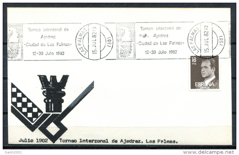 Spain 1982 España / Special Postmark Chess Matasellos Ajedrez Poststempel Schach / Jk12  C - Chess