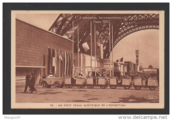 DF / 75 PARIS / EXPOSITION INTERNATIONALE 1937 / UN PETIT TRAIN ELECTRIQUE DE L'EXPOSITION - Expositions