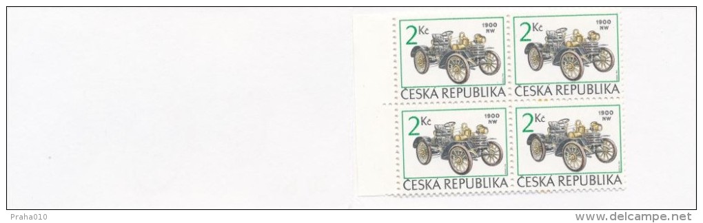 Czech Rep. / Stamps Booklet (1994) 0053-0054 ZS 1 (2 Pcs.) Czech Historic Racing Cars (I0151) - Unused Stamps