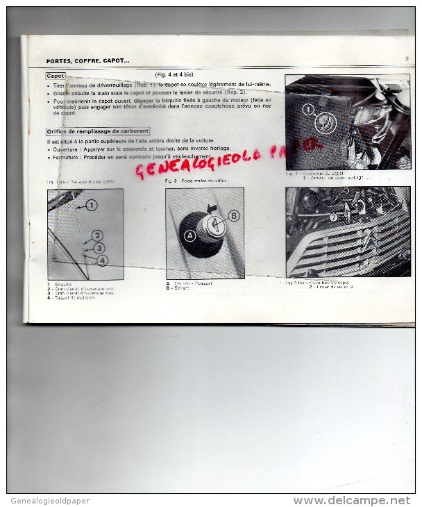 NOTICE D' EMPLOI - CITROEN - DYANE 6  2CV  DEUDEUCHE - JUILLET 1977- - Ohne Zuordnung