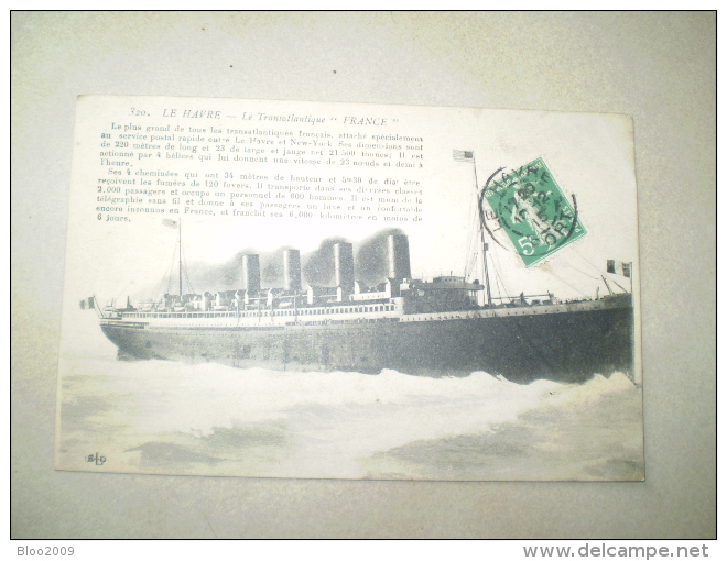 CARTE POSTALE BATEAUX " FRANCE" N°154 - Dampfer