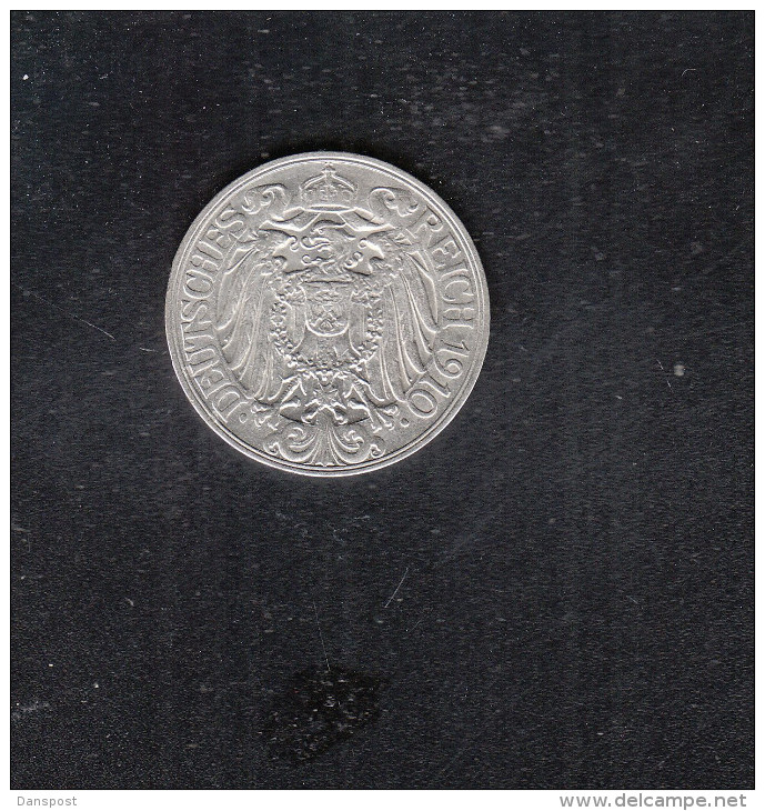 Dt. Reich 25 Pfennig 1910 A - 25 Pfennig