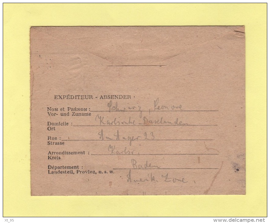 Correspondance De Prisonniers De Guerre Adressee Au Depot 163 Larzac Aveyron - 1947 - Guerra De 1939-45
