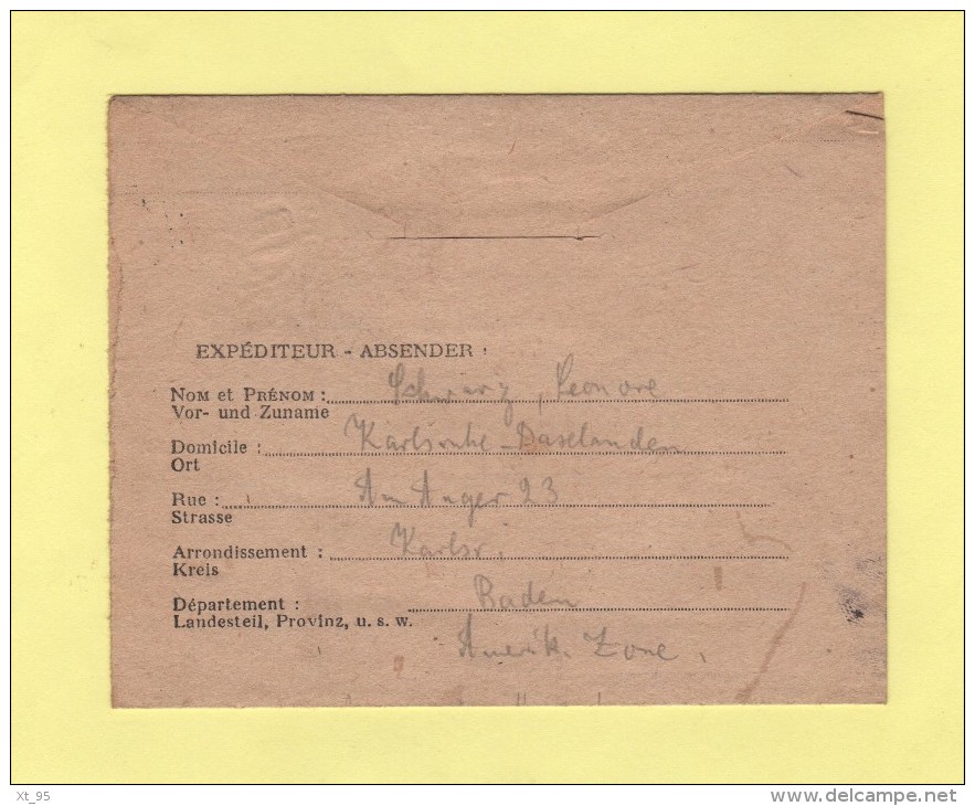 Correspondance De Prisonniers De Guerre Adressee Au Depot 163 Larzac Aveyron - 1947 - Oorlog 1939-45