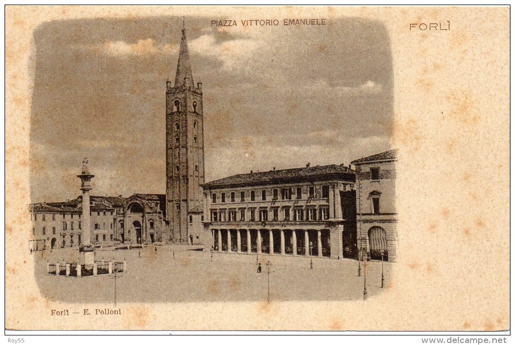 Emilia Romagna-forli Veduta Piazza Vittorio Emanuele Primi 900 - Forlì