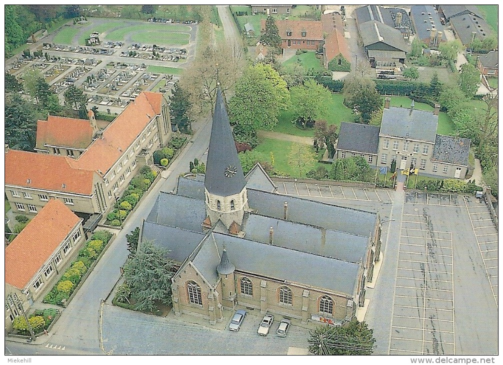 TIEGEM-EGLISE ST ARNOLDUS PATRON DES MINEURS ET DES BRASSEURS-vue Aérienne - Anzegem