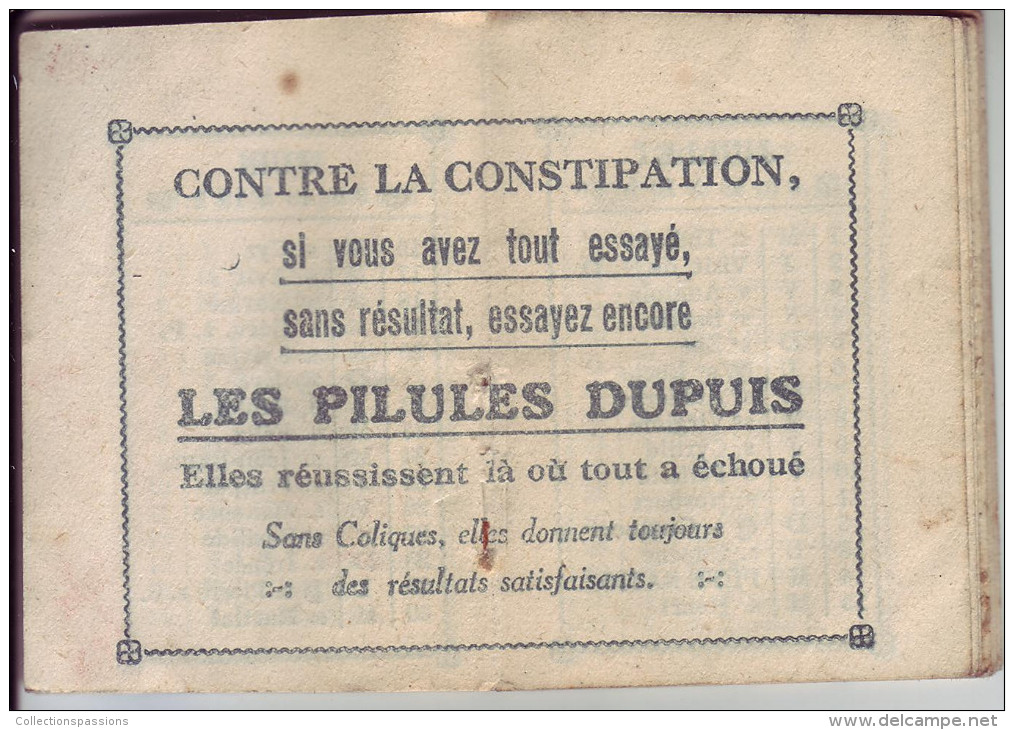 Magnifique Calendrier. Pilules DUPUIS. 1925. LILLE - (Pharmacie) - Formato Piccolo : 1921-40